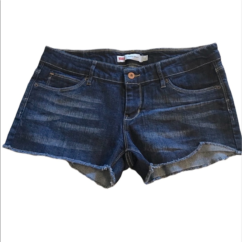 NEW Levi’s Dark Denim Mini Cut-Off Shorts Size 11